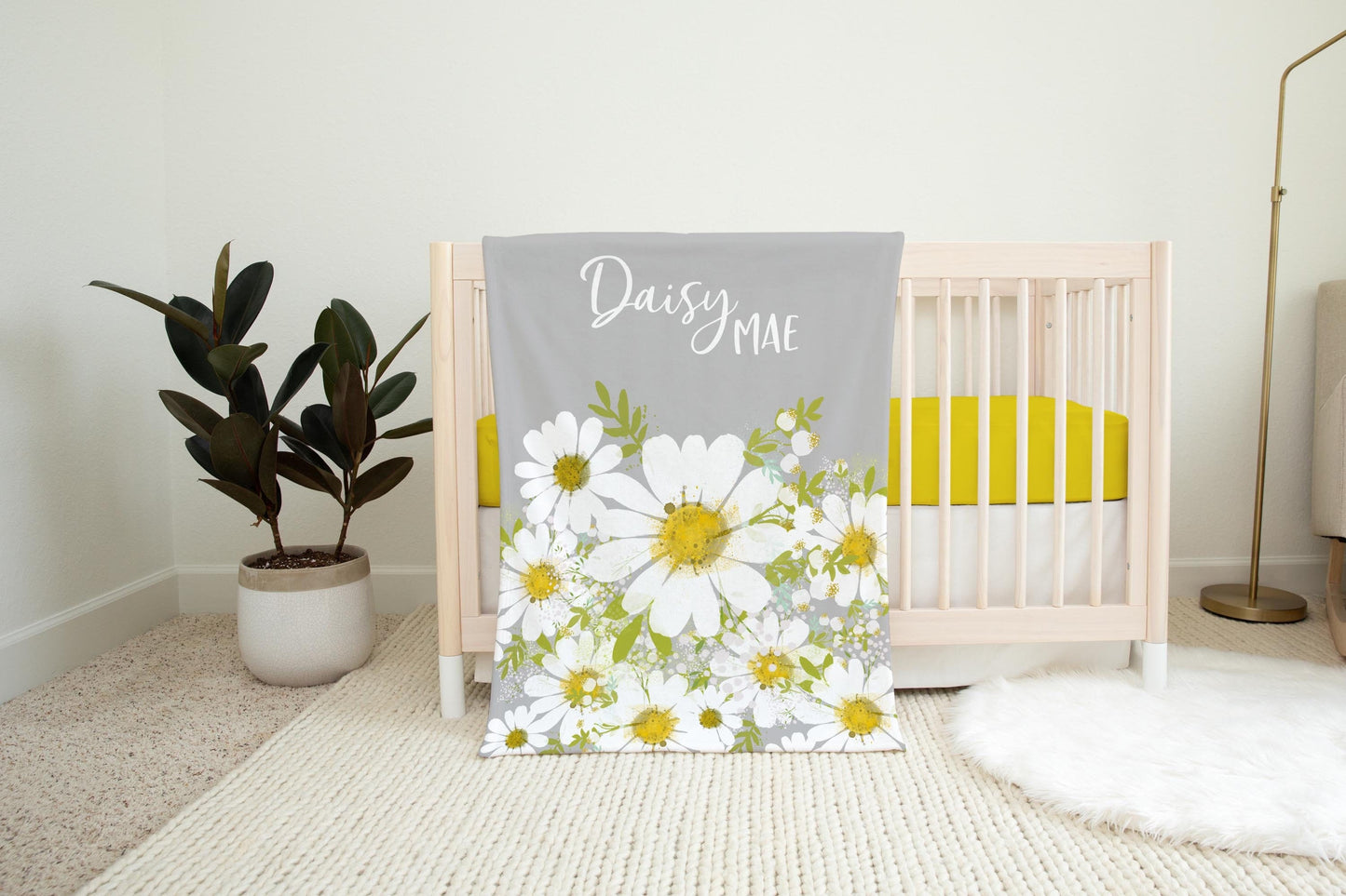 Personalized Baby Blanket, Daisy Girl F11