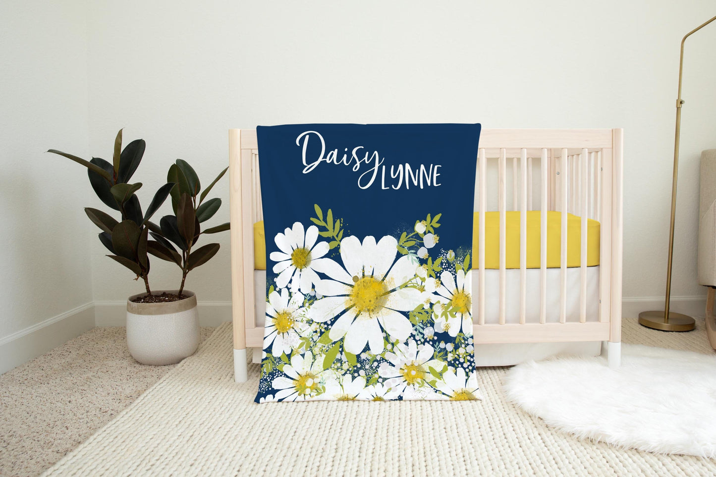 Personalized Baby Blanket, Daisy Girl F12