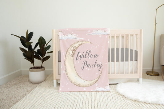 Luna Celestial Girl Baby Blanket