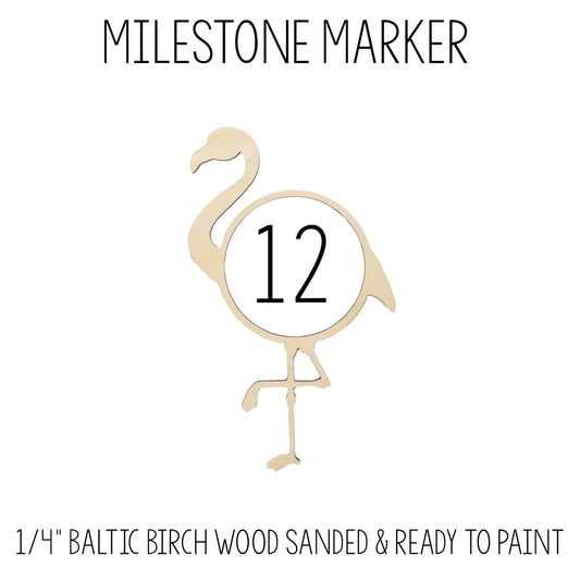 Flamingo Milestone Marker for Milestone Blanket