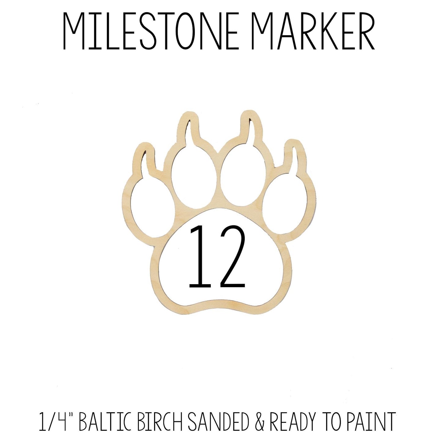 Cat Claw Milestone Marker for Milestone Blanket