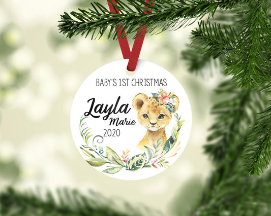 Lioness Baby 1st Christmas Ornament, S14