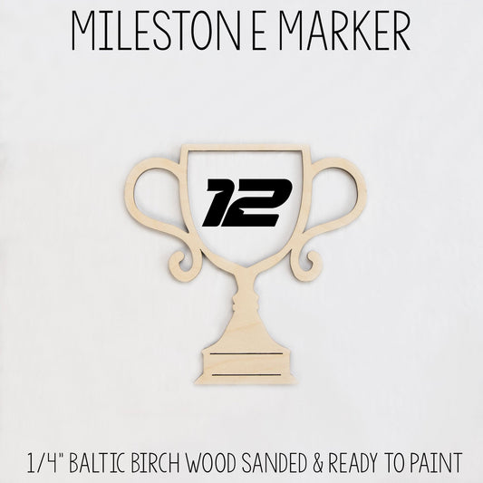 Trophy Cup Milestone Marker for Milestone Blanket