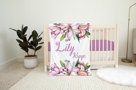 Lily Baby Blanket, Foral F10