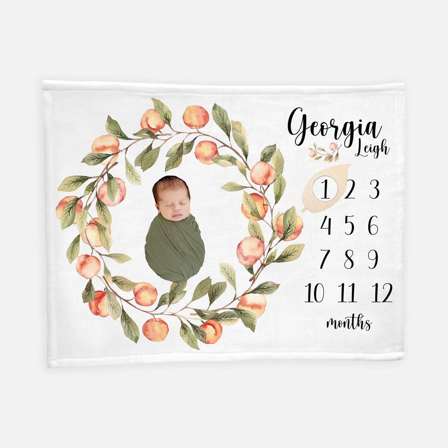 Peach Girl Milestone Blanket, Georgia F49