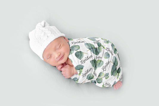 Greenery Swaddle Blanket, F51