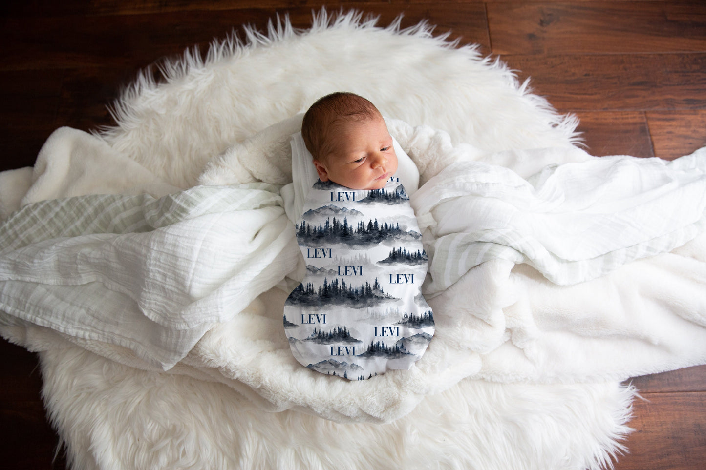 Mountains Forest Baby Swaddle Set M1