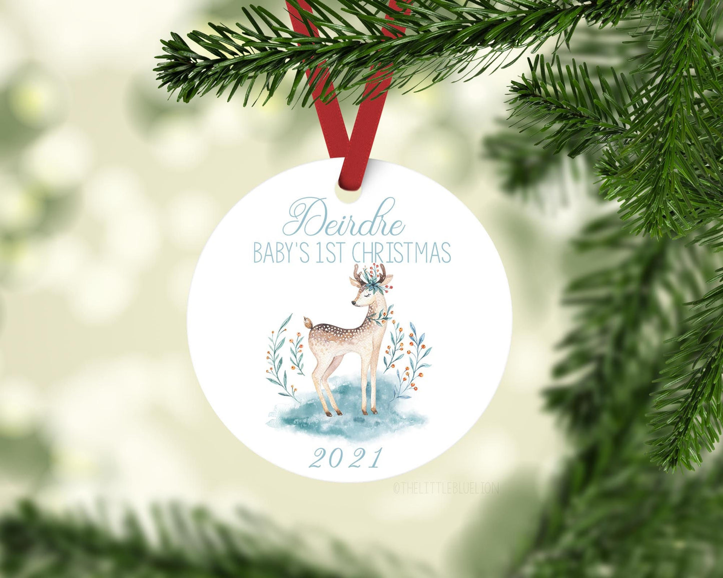 Deer Baby 1st Christmas Ornament