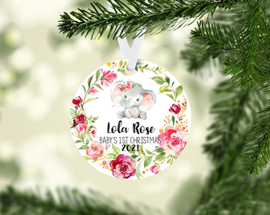 Elephant Baby 1st Christmas Ornament, S15