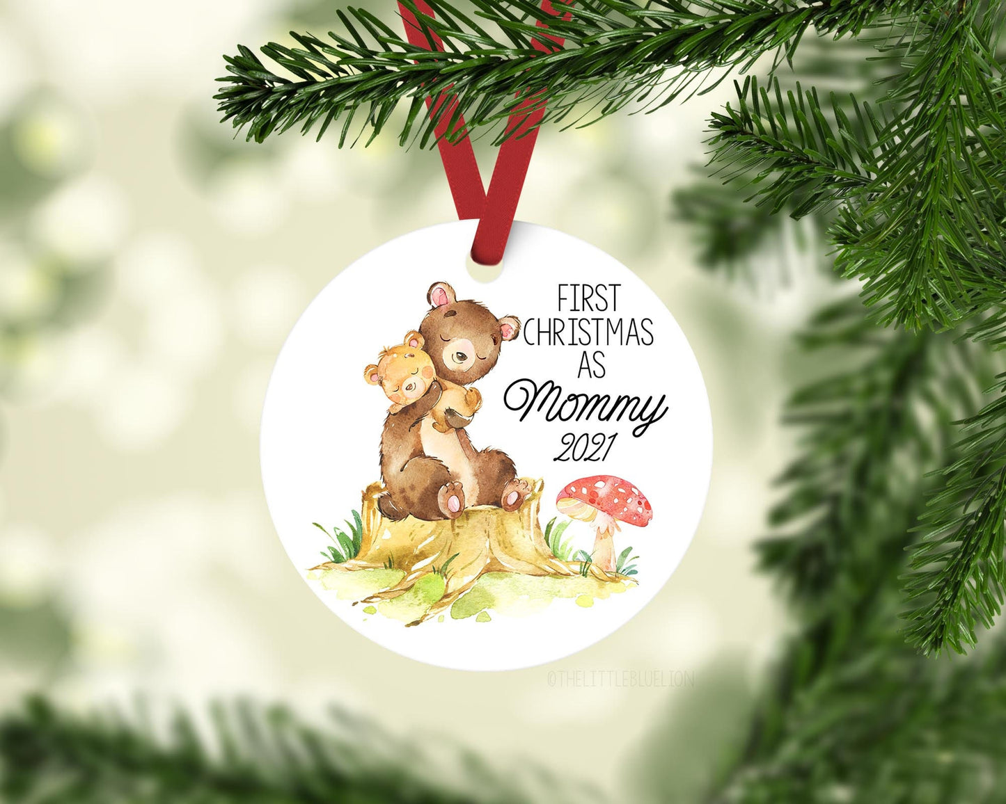 Bear First Christmas as Mommy Ornament