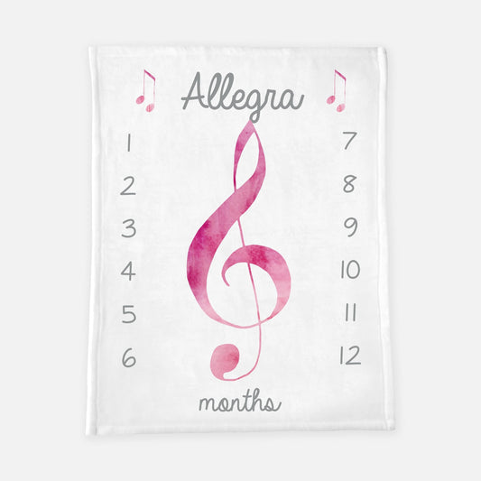 Music Girl Milestone Blanket