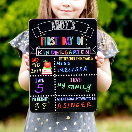 Reusable First and Last Day of School Sign, Liquid Chalk