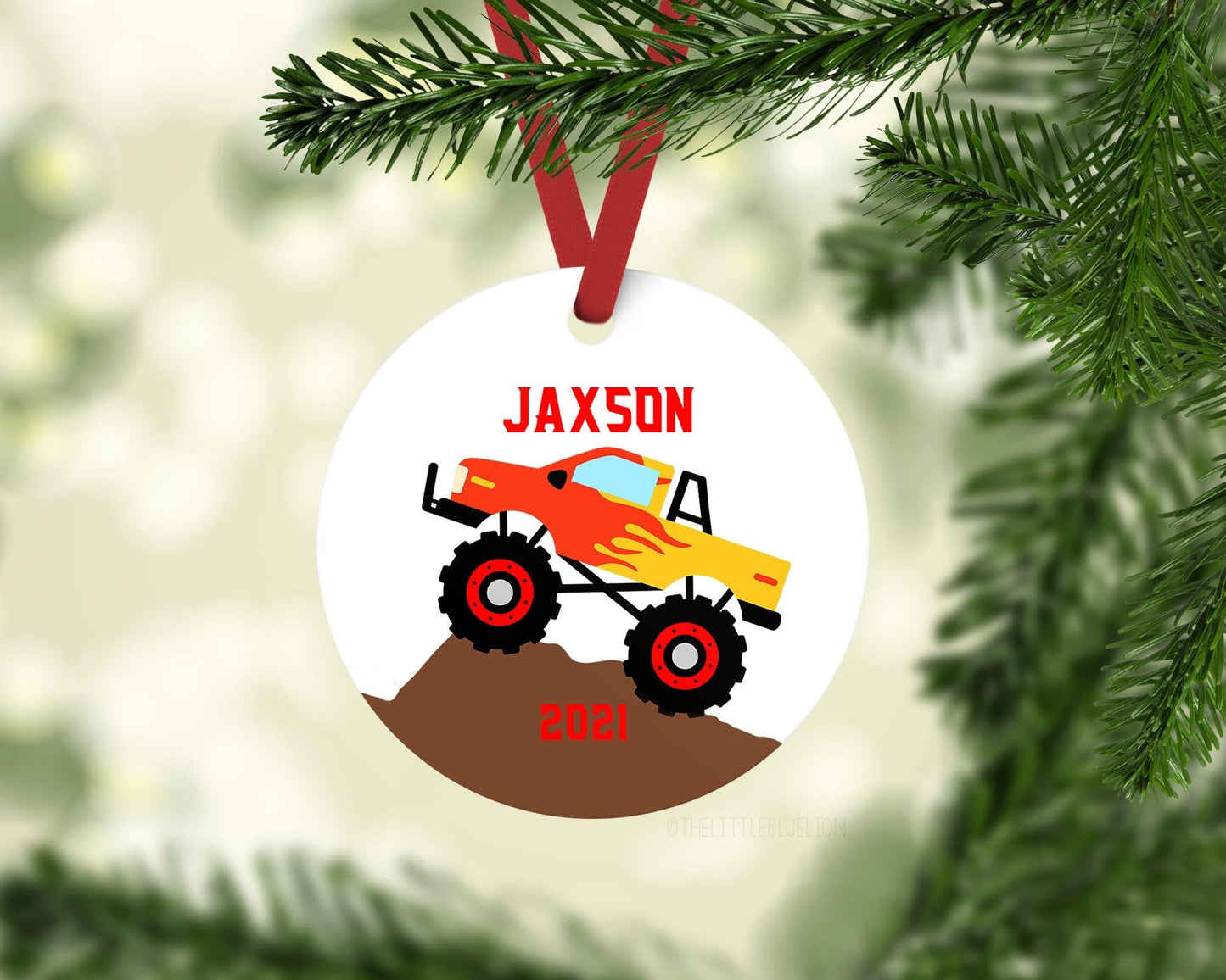 Monster Truck Christmas Ornament