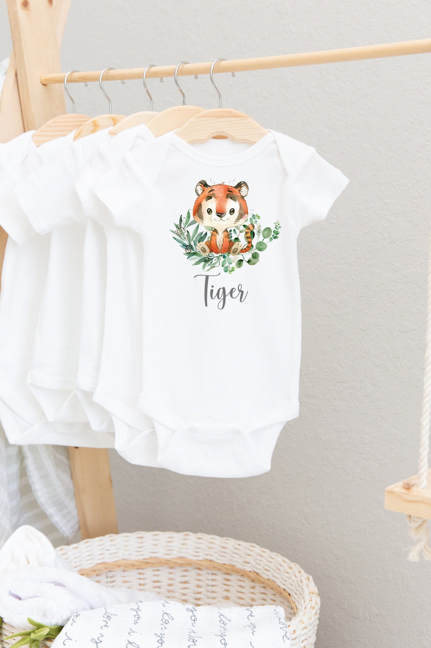 Tiger Baby Bodysuit, Safari Theme S7