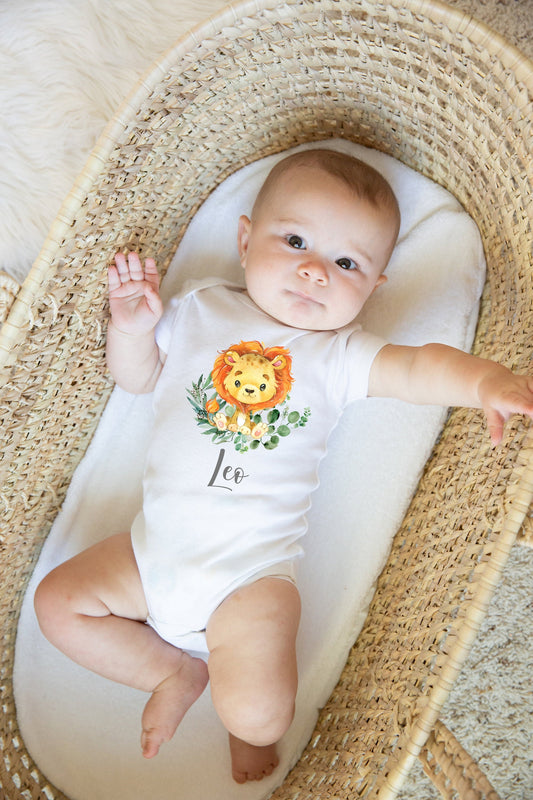 Lion Baby Bodysuit, S8