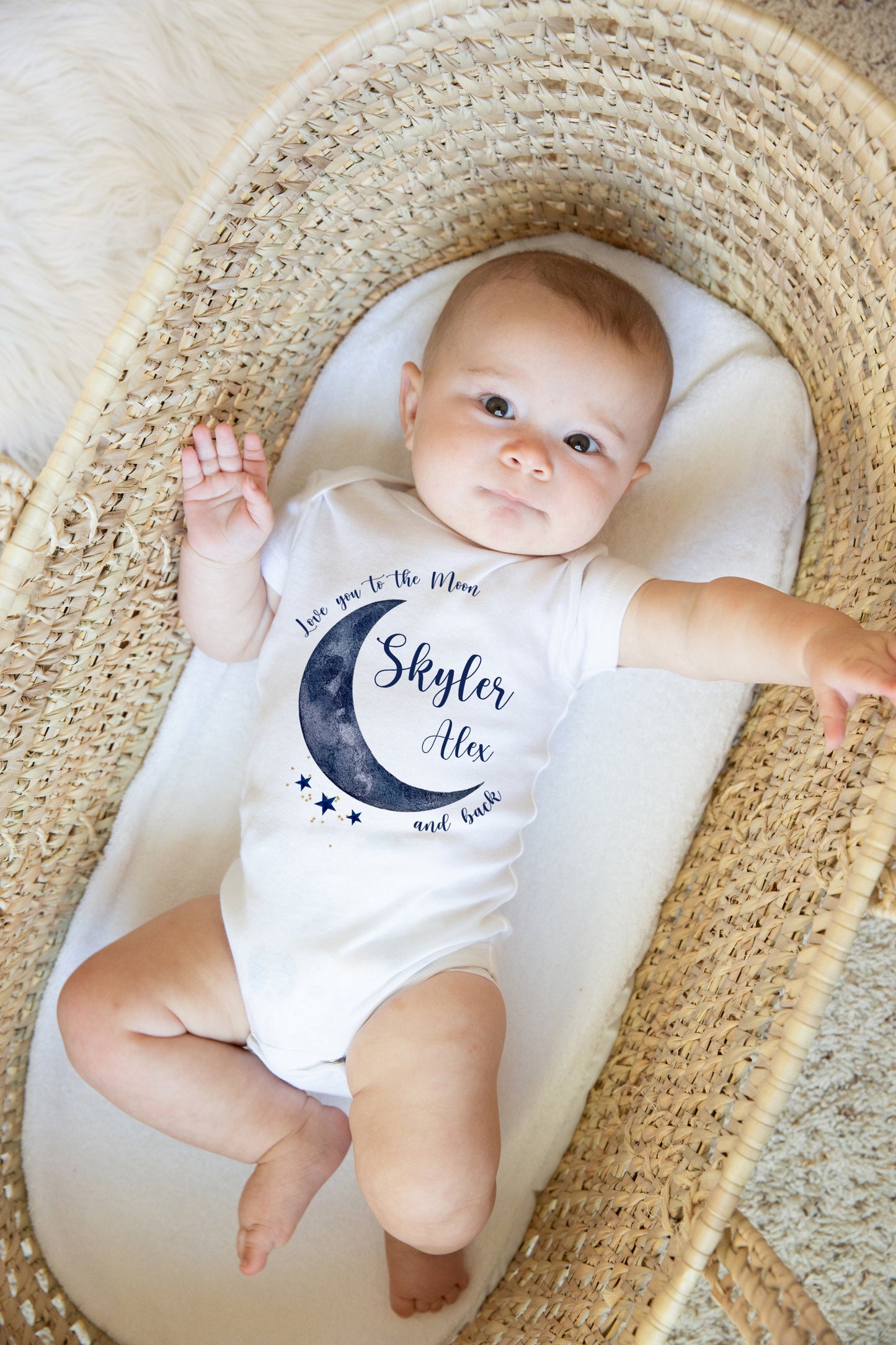 Luna Baby Bodysuit, Love You To The Moon and Back T10