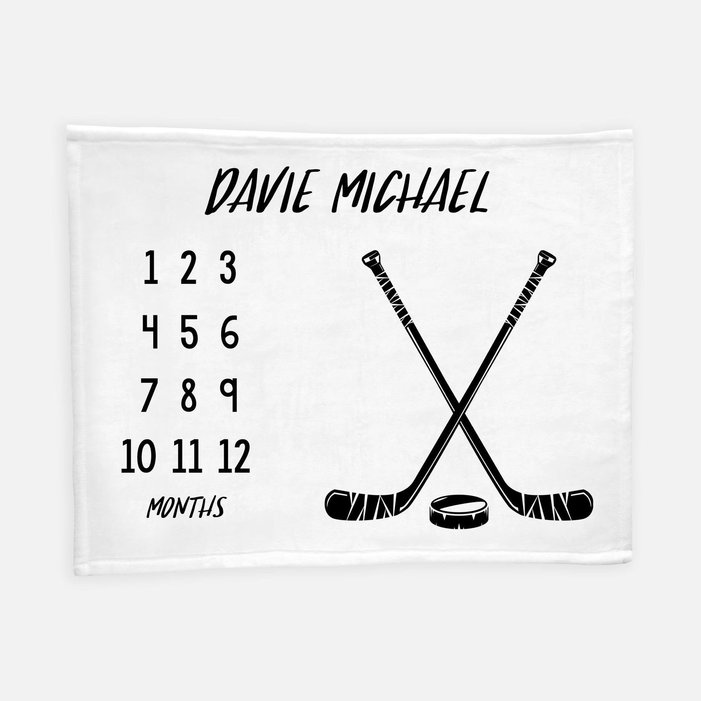 Hockey Milestone Blanket, Boy