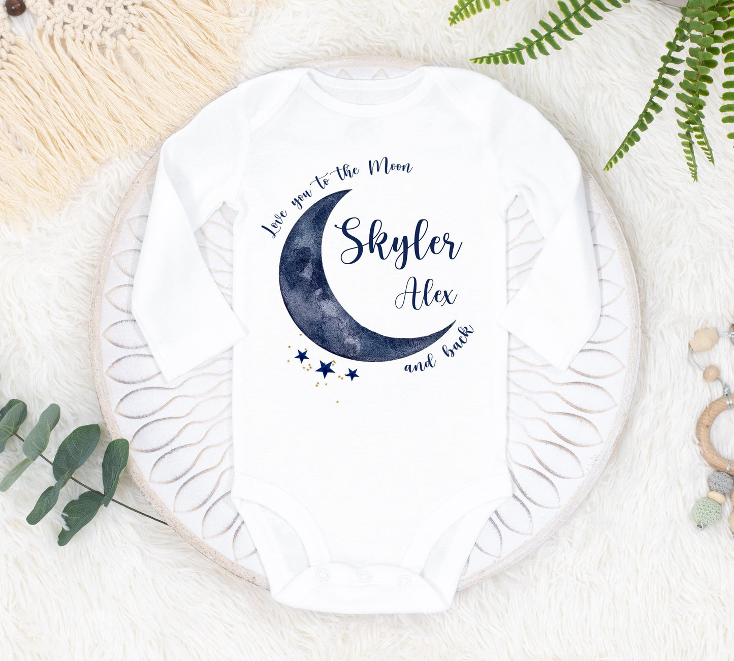 Luna Baby Bodysuit, Love You To The Moon and Back T10