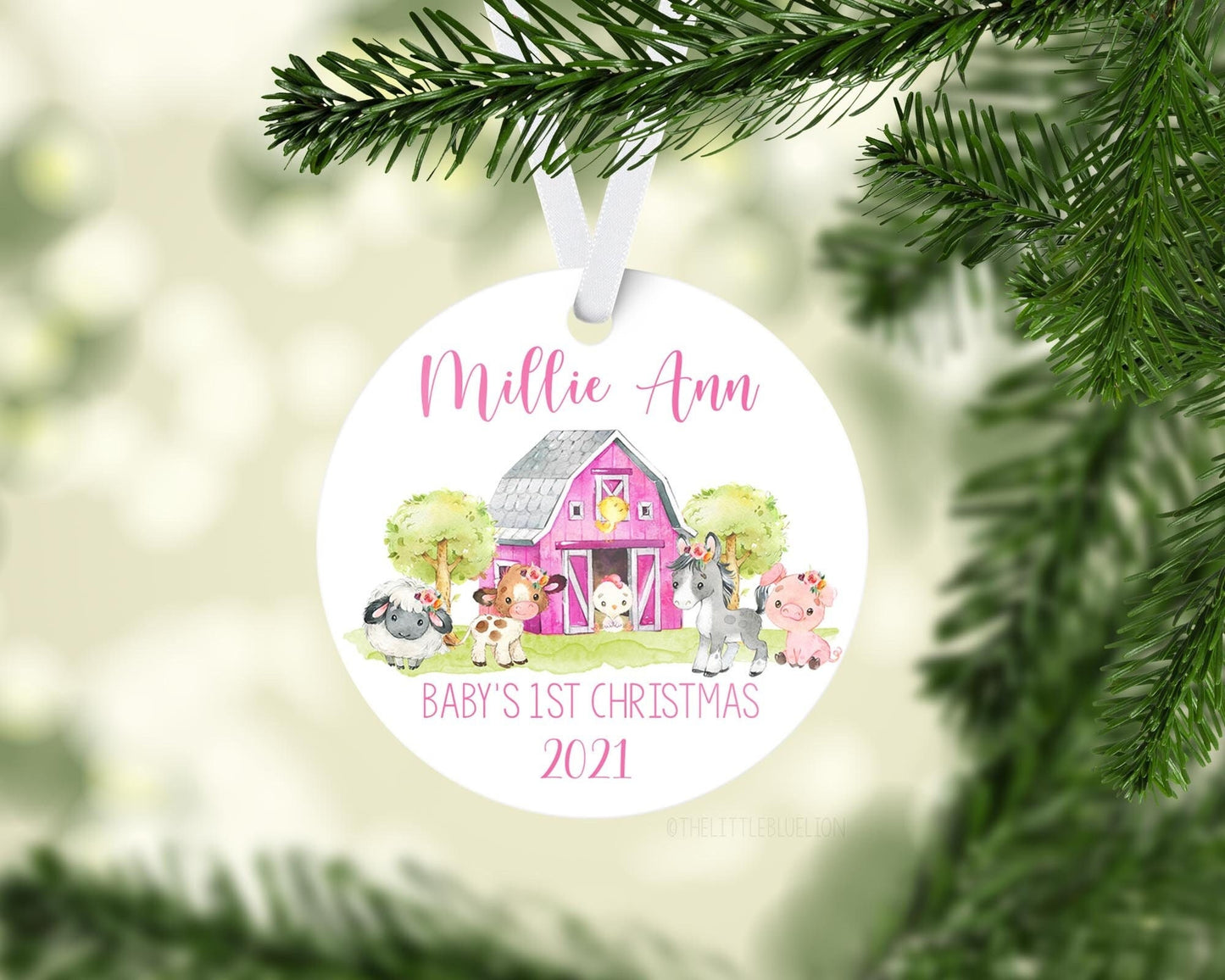 Farm Baby's 1st Christmas Ornament, C2