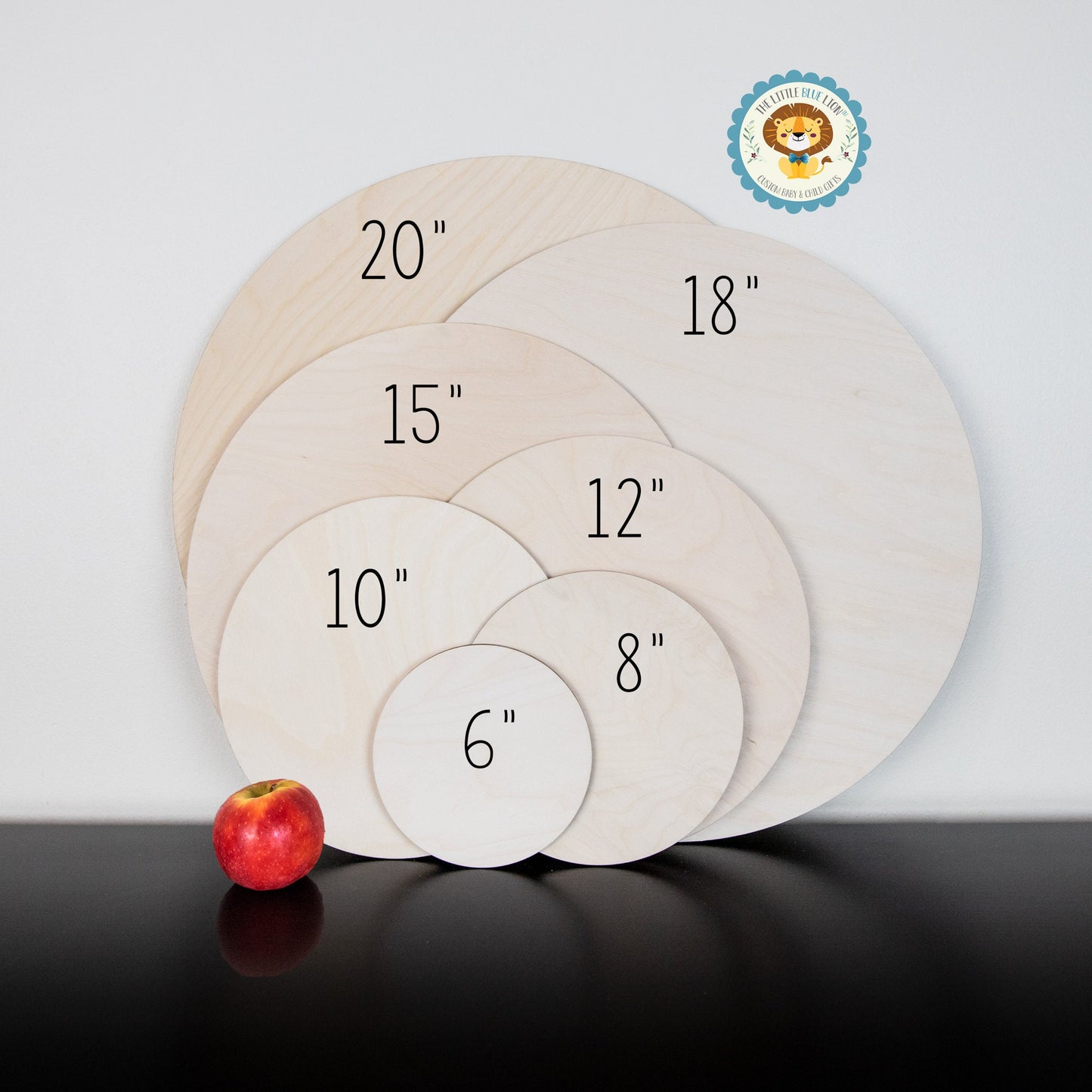 Arctic Animal Round Wood Name Sign, B45