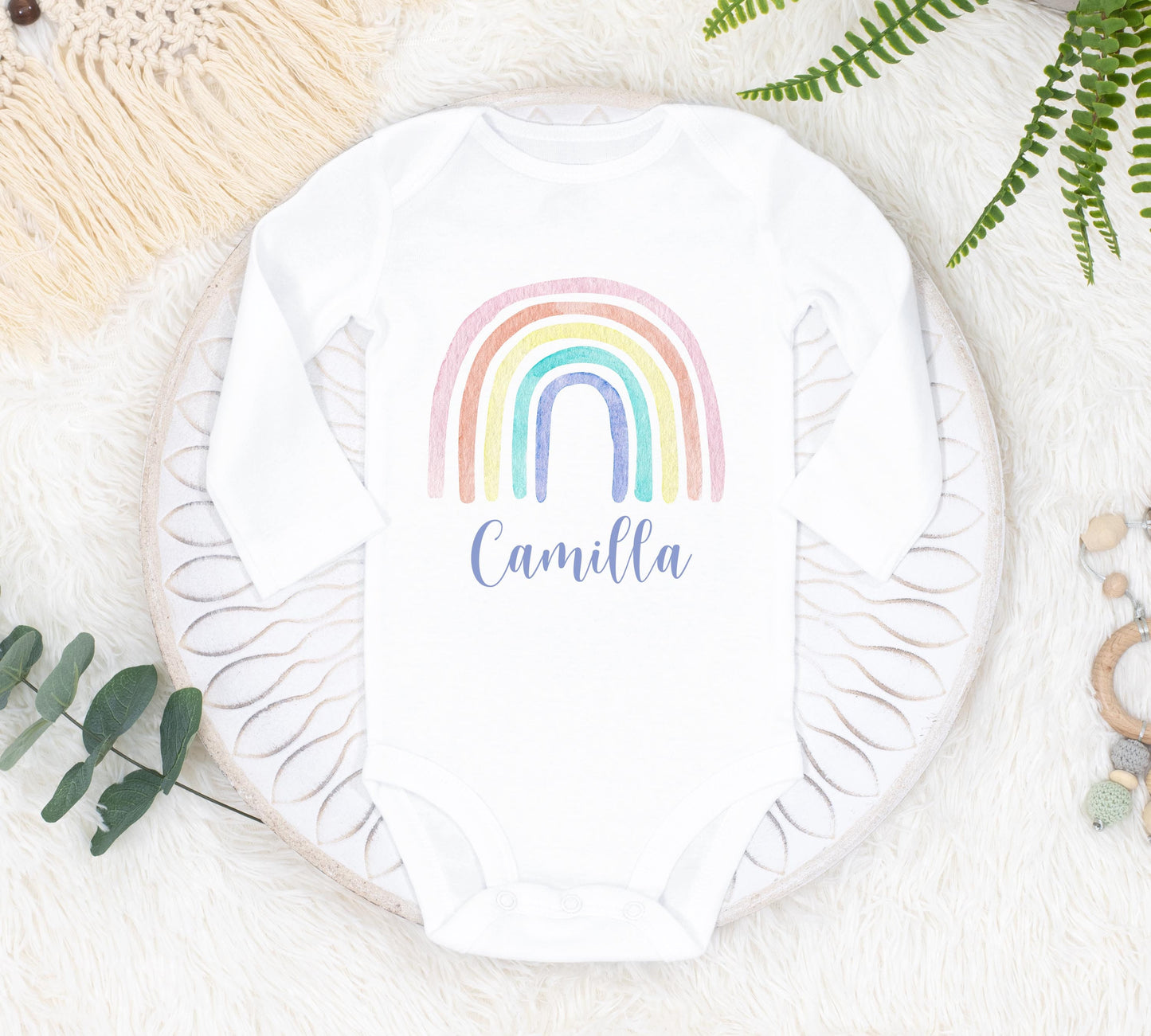 Pastel Rainbow Baby Bodysuit, Rainbow Baby Outfit, Baby Shower Gift, Pregnancy Reveal Baby Shirt, Baby One Piece, Rainbow Baby Outfit T28