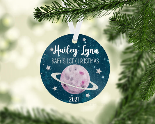 Outer Space Baby First Christmas Ornament, T21