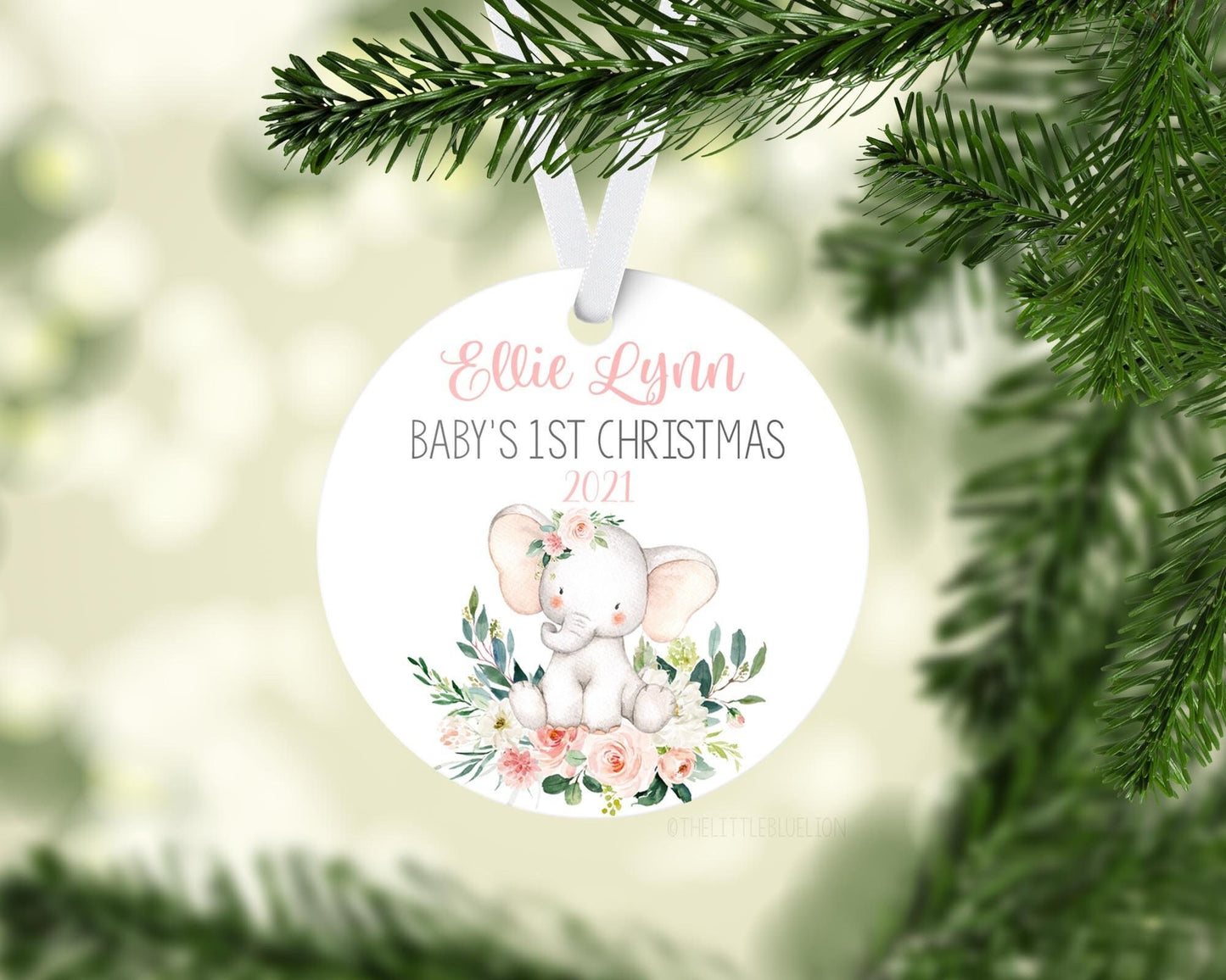 Elephant Baby 1st Christmas Ornament, S12