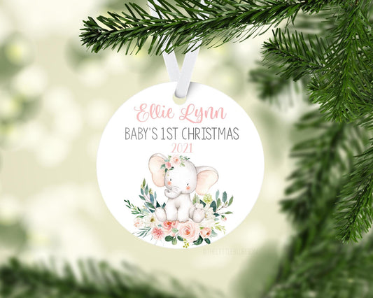 Elephant Baby 1st Christmas Ornament, S12