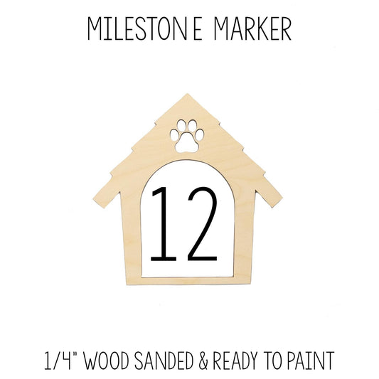 Dog House Milestone Marker for Milestone Blanket