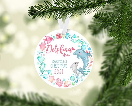 Dolphin Baby 1st Christmas Ornament, O23