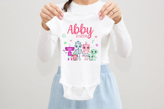 Robot Baby Bodysuit, Robot Baby Outfit, Baby Shower Gift, Pregnancy Reveal Baby Shirt, Baby One Piece, Robots Baby One Piece G10