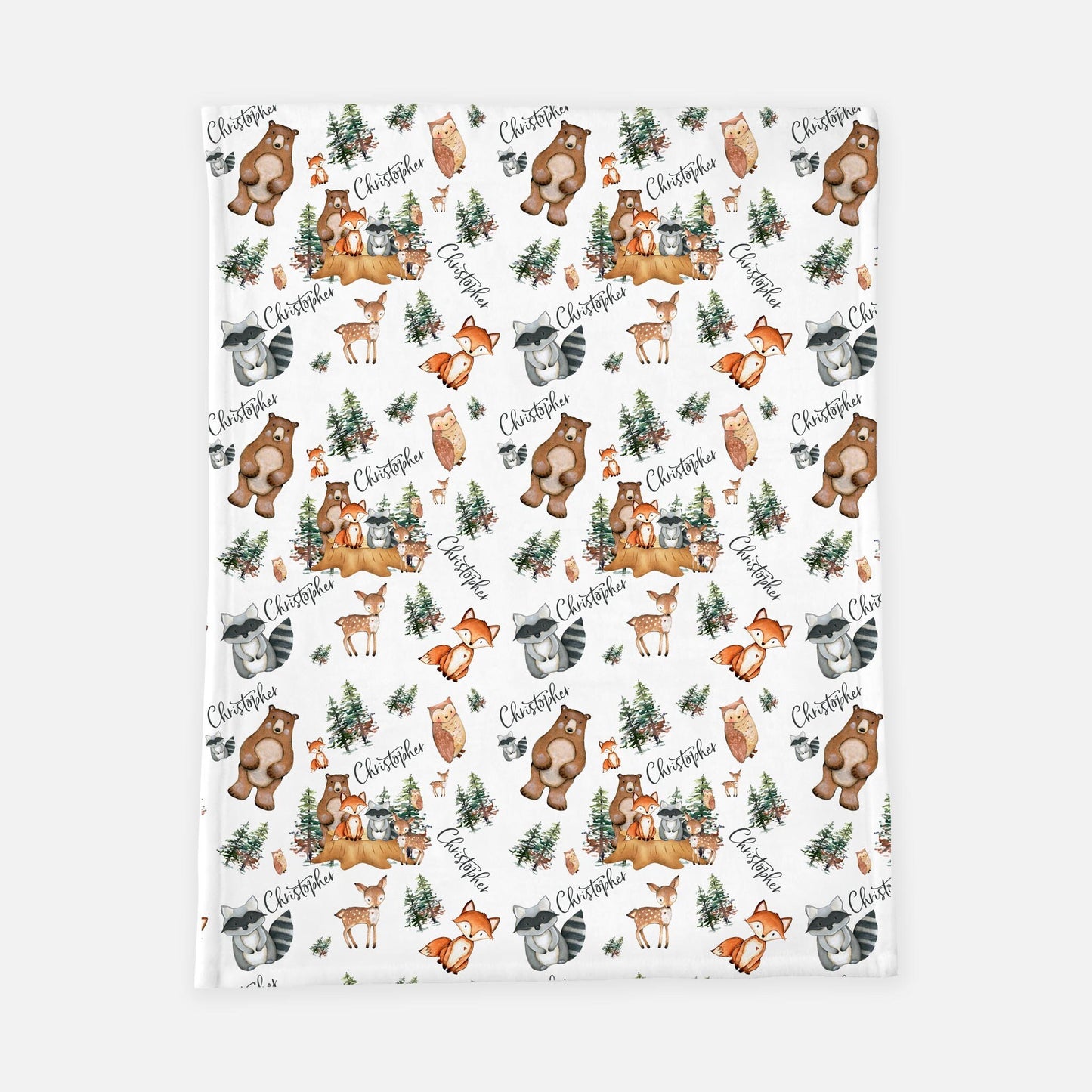 Woodland Name Blanket Swaddle Set, W1