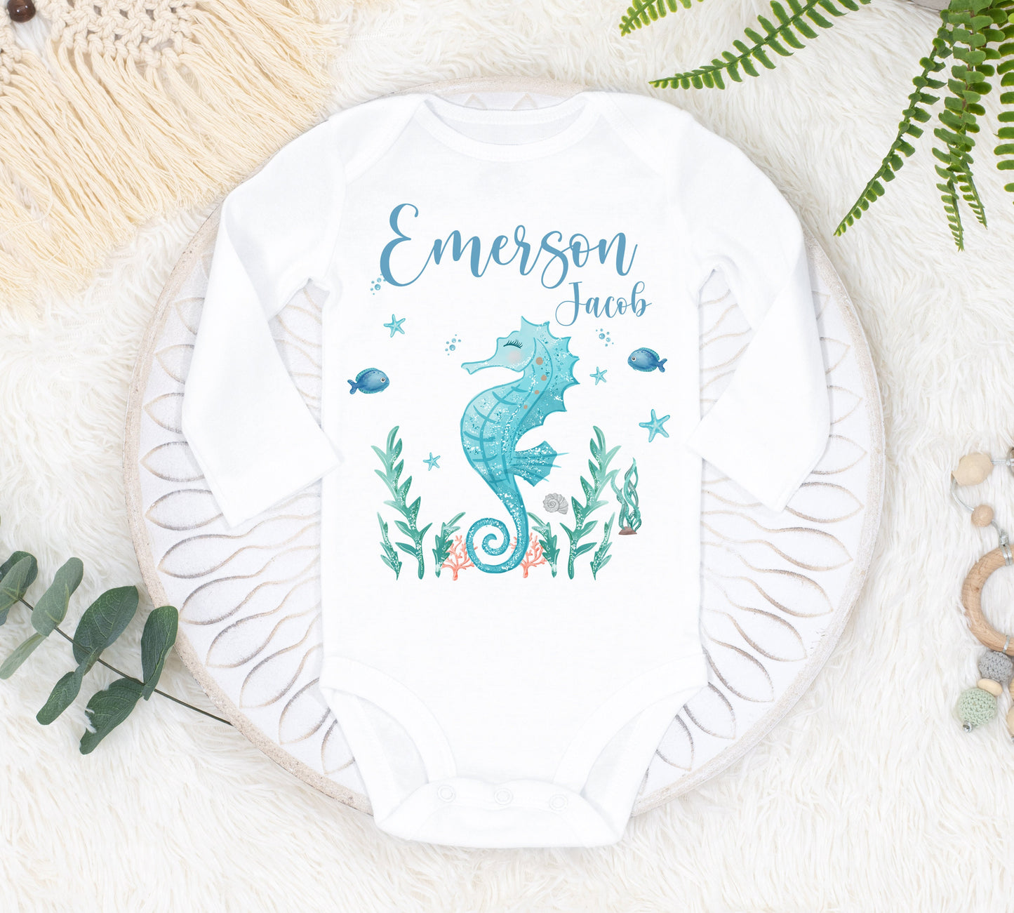 Sea life Baby Bodysuit, Ocean Life Baby Outfit O8