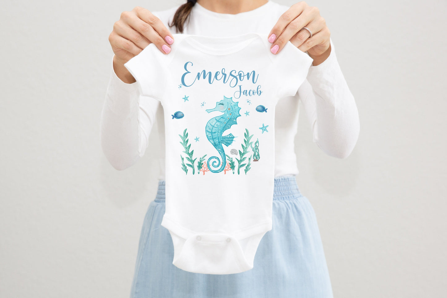 Sea life Baby Bodysuit, Ocean Life Baby Outfit O8