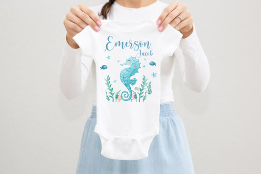 Sea life Baby Bodysuit, Ocean Life Baby Outfit O8