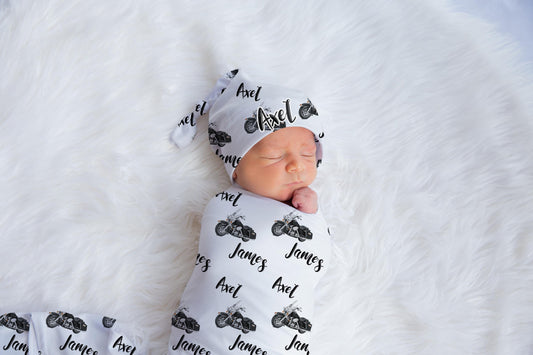 Motorcycle Cruiser Baby Swaddle Blanket, B14
