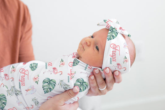 Flamingo Swaddle Set, Tropical G22