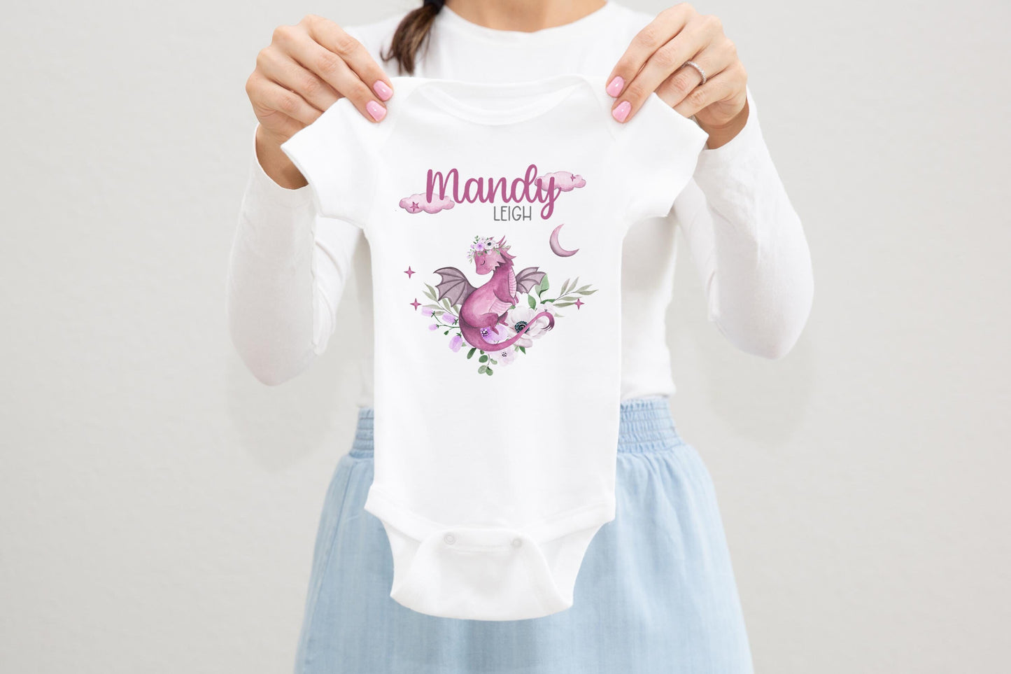 Girl Dragon Baby Bodysuit, G21