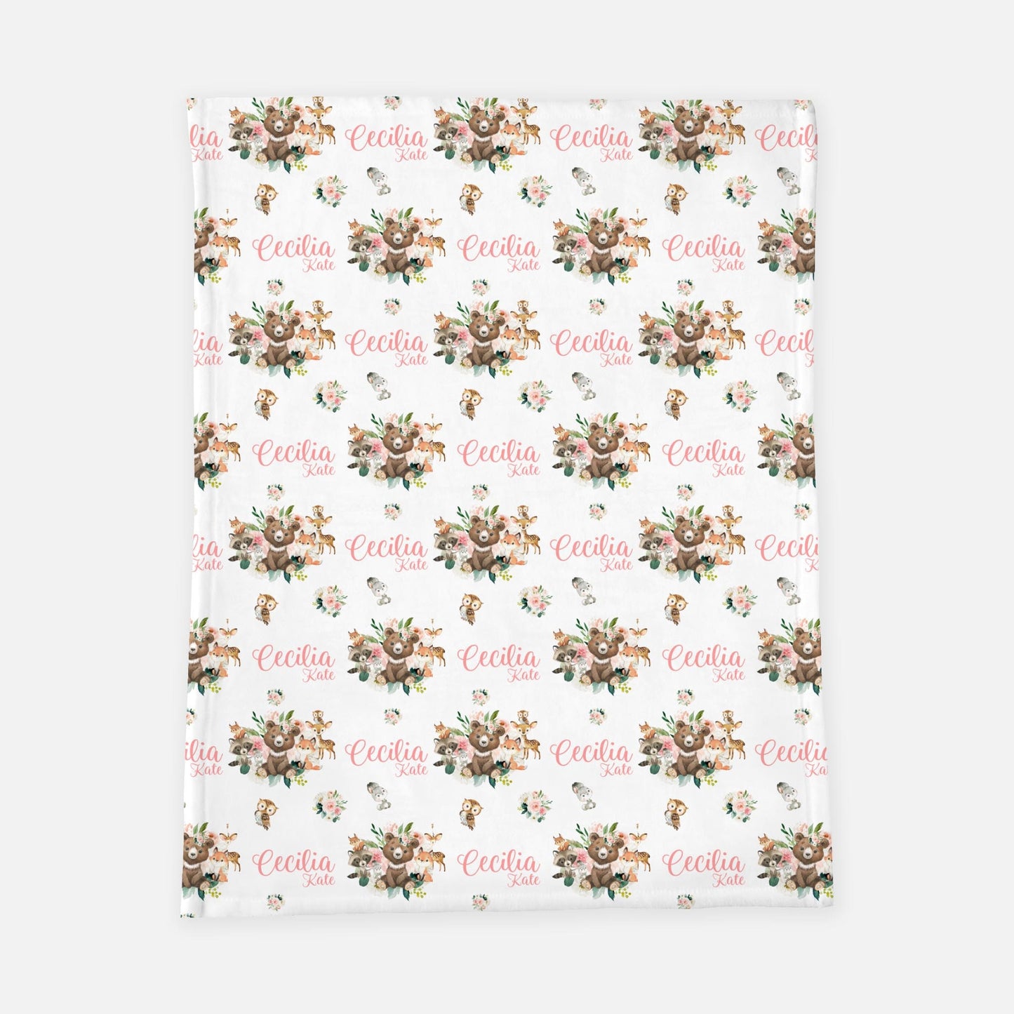 Girl Woodland Swaddle Set, Floral W28