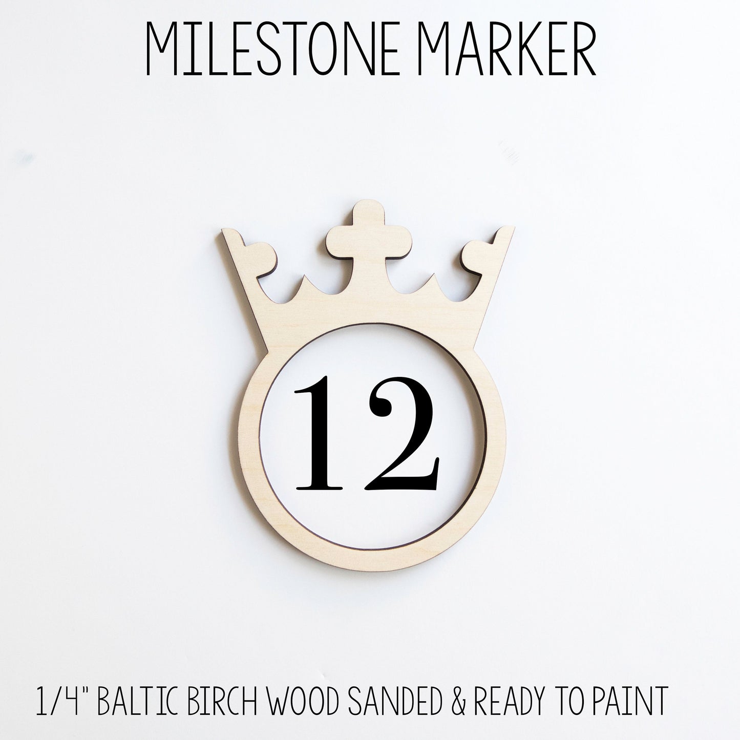 Prince Crown Milestone Blanket, Boy B22