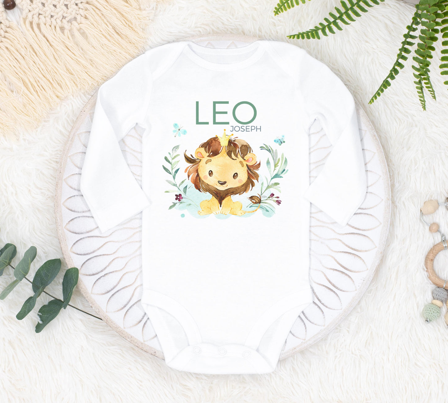 Lion Baby Bodysuit, Lion Bodysuit, S24