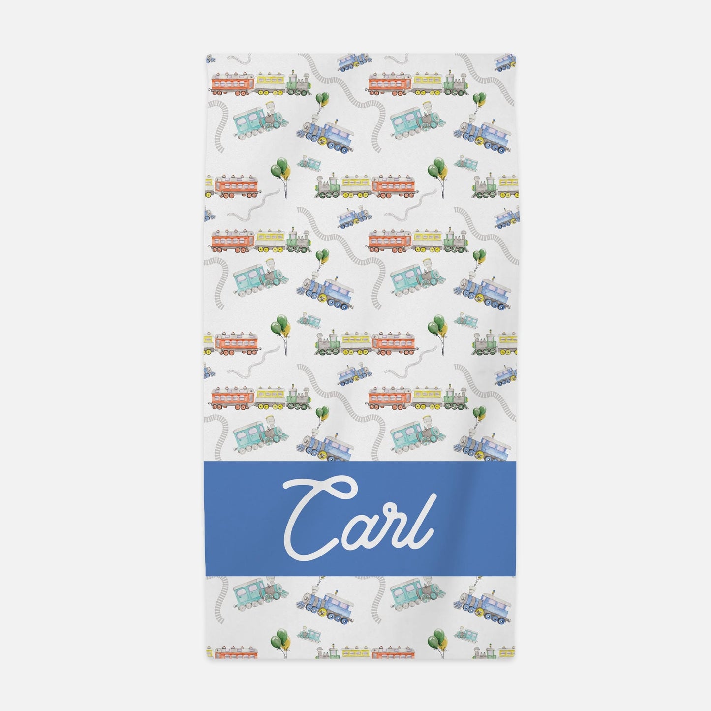 Train Beach Towel, Personalized Train Beach Towel B24