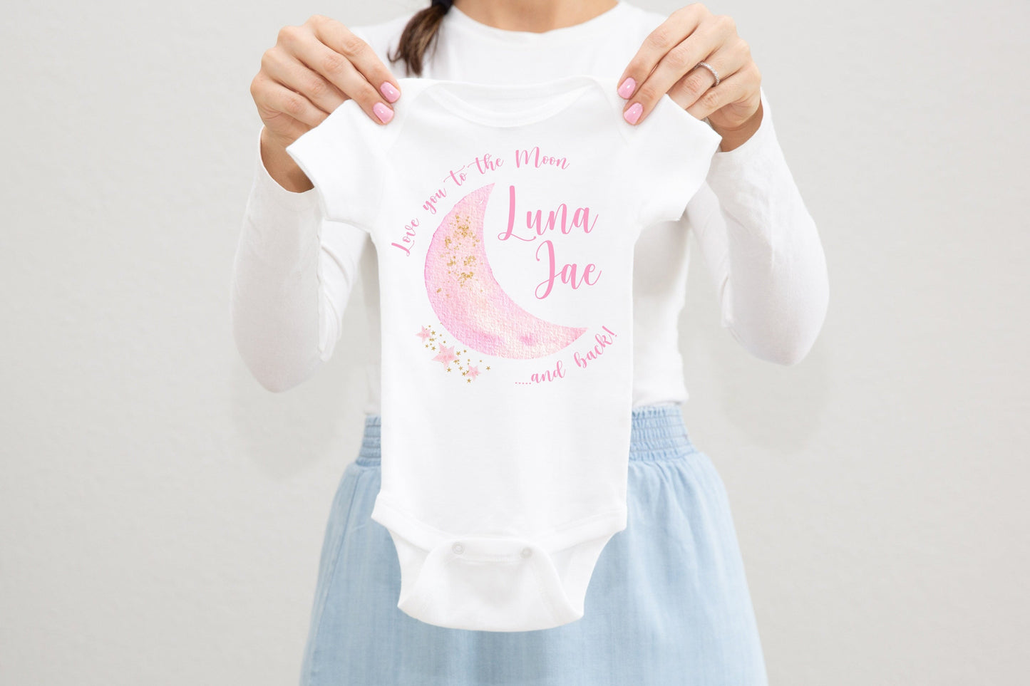 Pink Moon Baby Bodysuit, T20