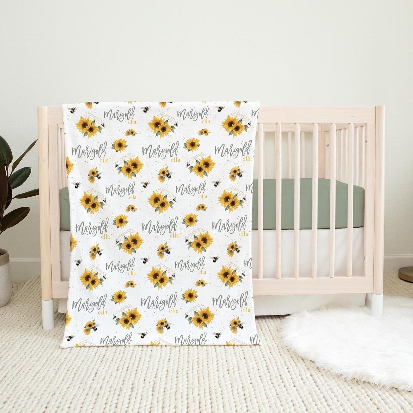 Honey Bee Swaddle Set, Sunflower F62