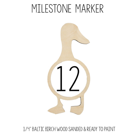 Duck Milestone Marker for Milestone Blanket