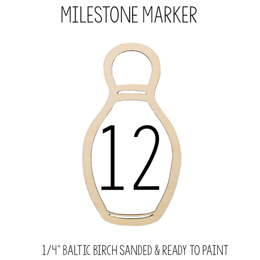 Bowling Pin Milestone Marker for Milestone Blanket