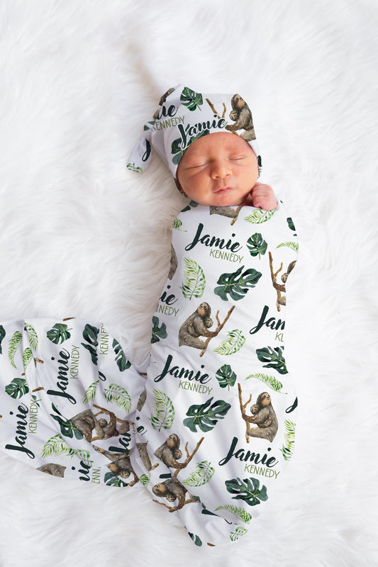 Sloth Swaddle Set, S26