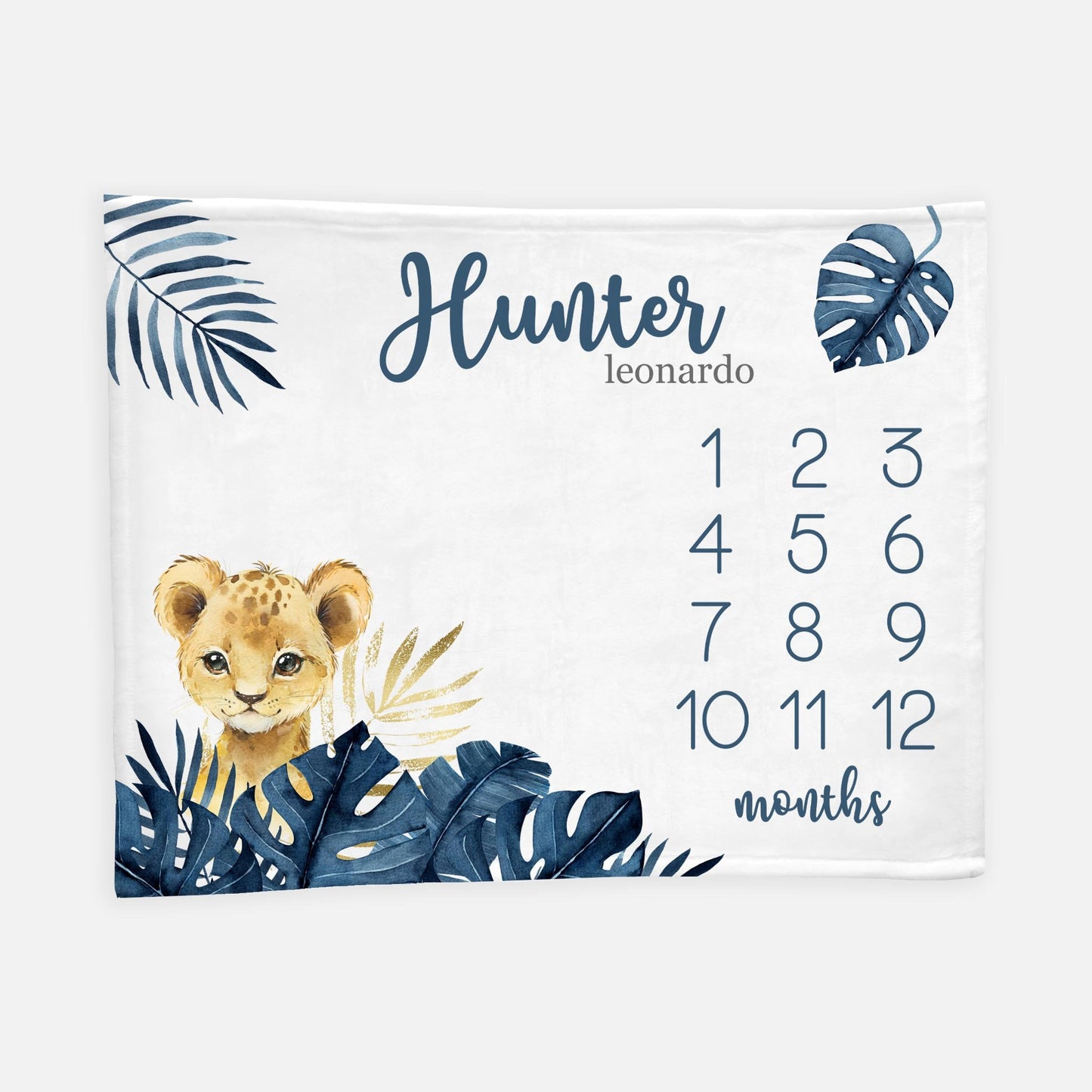 Lion Milestone Blanket, Safari Jungle S31