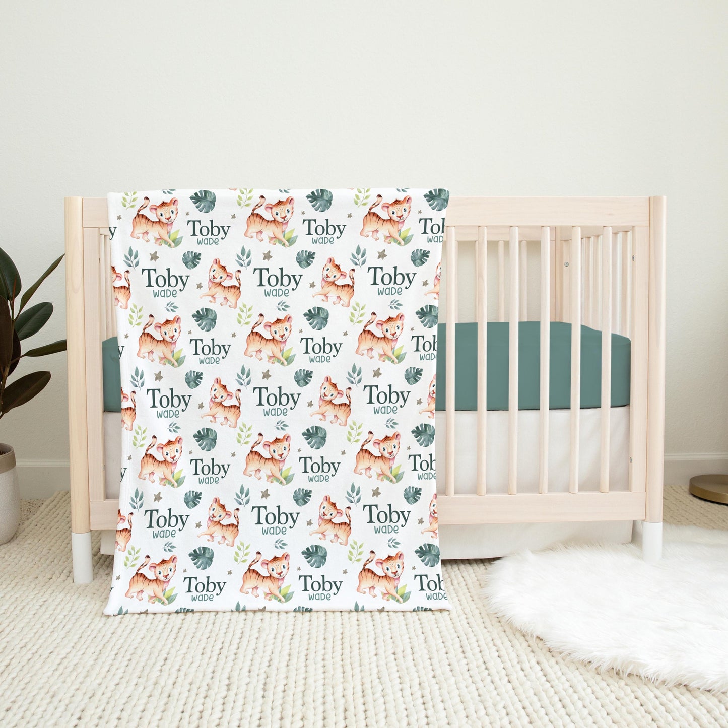 Tiger Swaddle Set, Safari Swaddle Blanket, S28