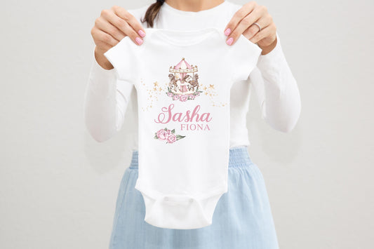 Carousel Baby Bodysuit, Girl G30